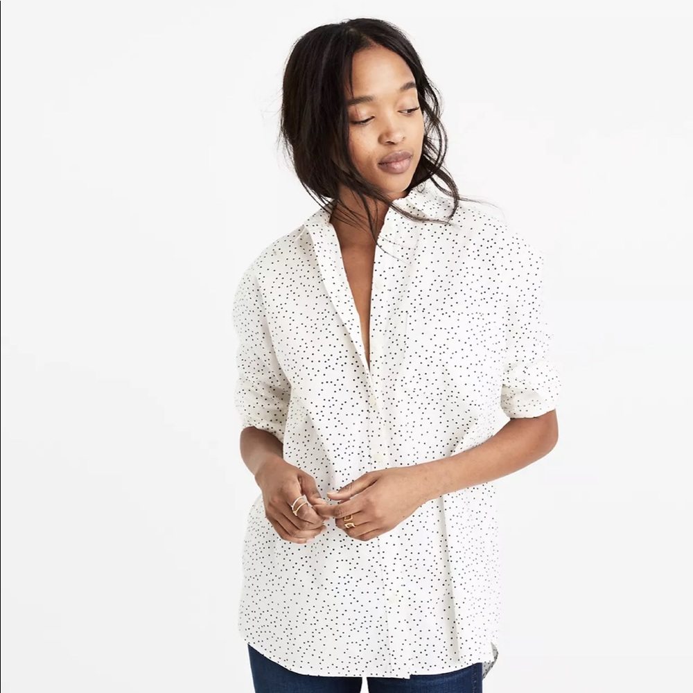 Oversized Ex-Boyfriend Shirt in Dot Scatter